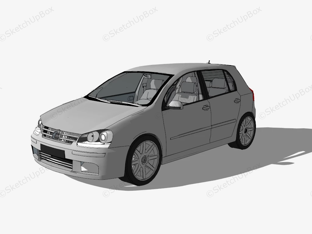 2006 Volkswagen Golf SketchUp 3D Model .skp File Download - SketchupBox