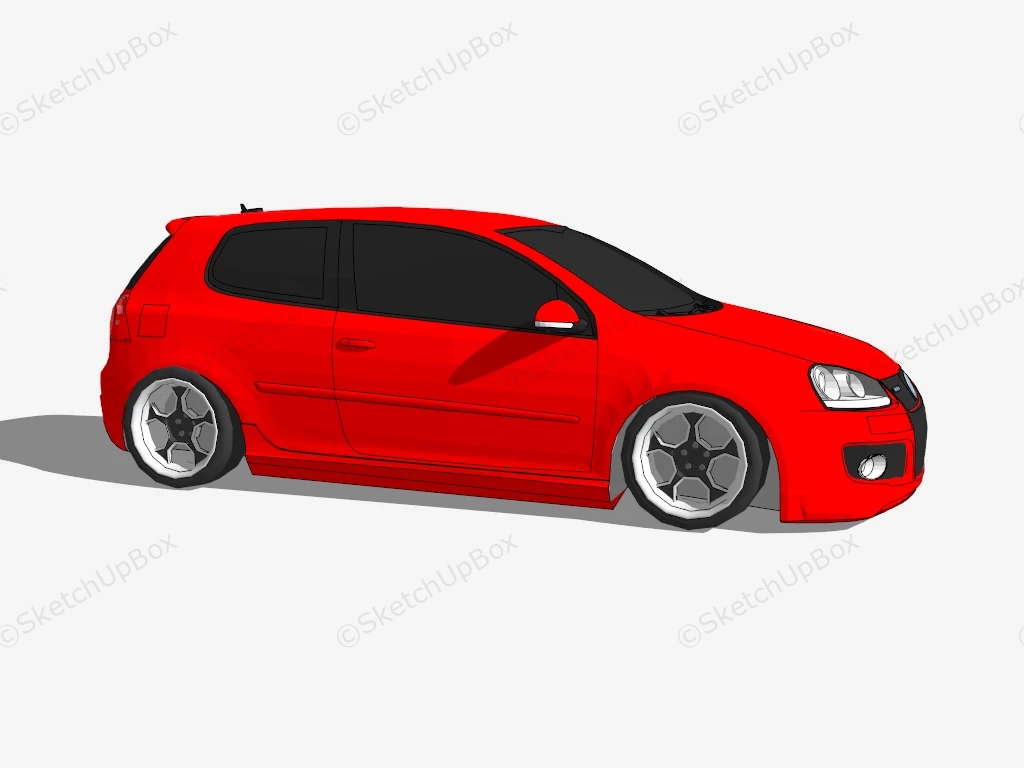 2006 Volkswagen Golf GTI SketchUp 3D Model .skp File Download - SketchupBox