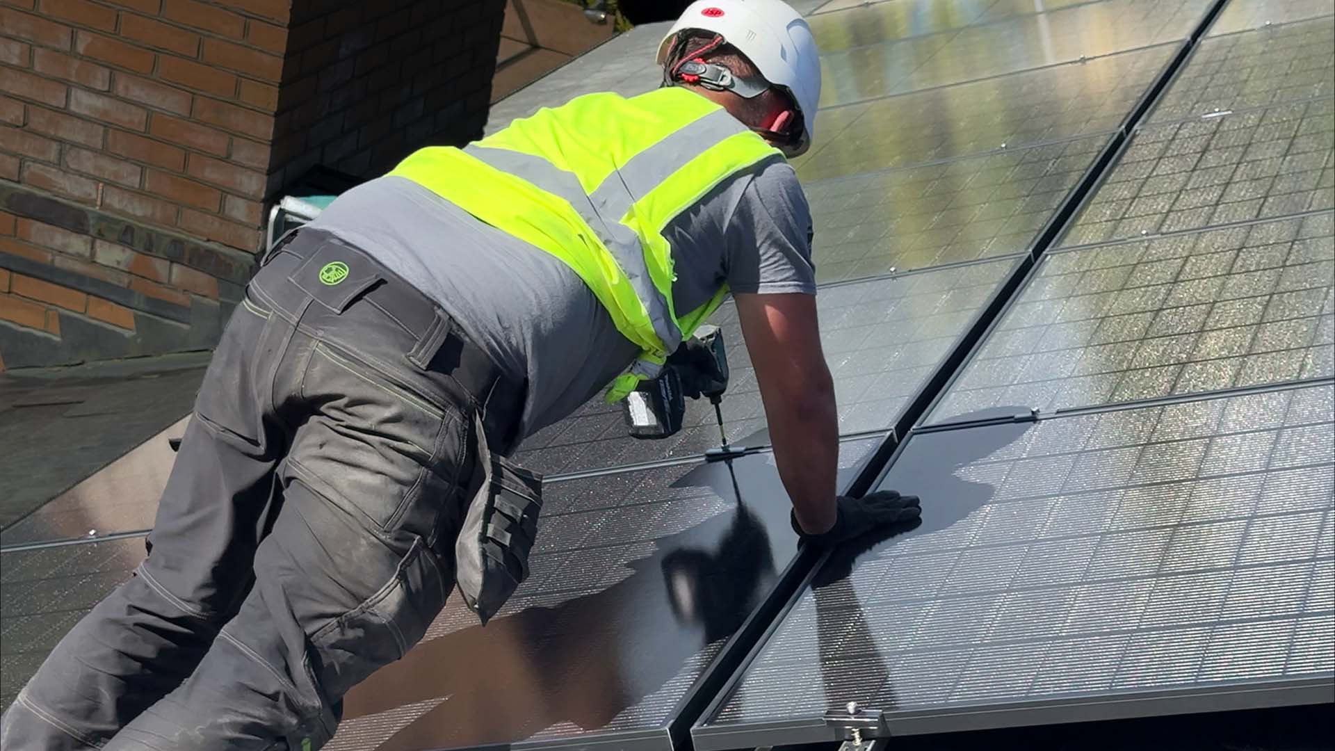 Installer on Roof