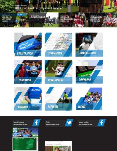 Dublin and District Schoolboys / girls Soccer League new website designed by SportLoMo