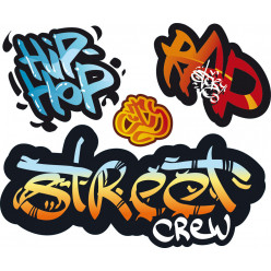 kit 4 Stickers graffitis