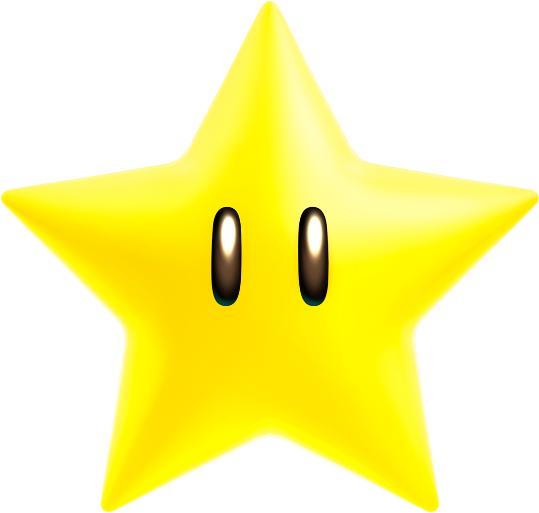 yellow star, cartoon star, gaming icon, collectible item, Mario Star PNG