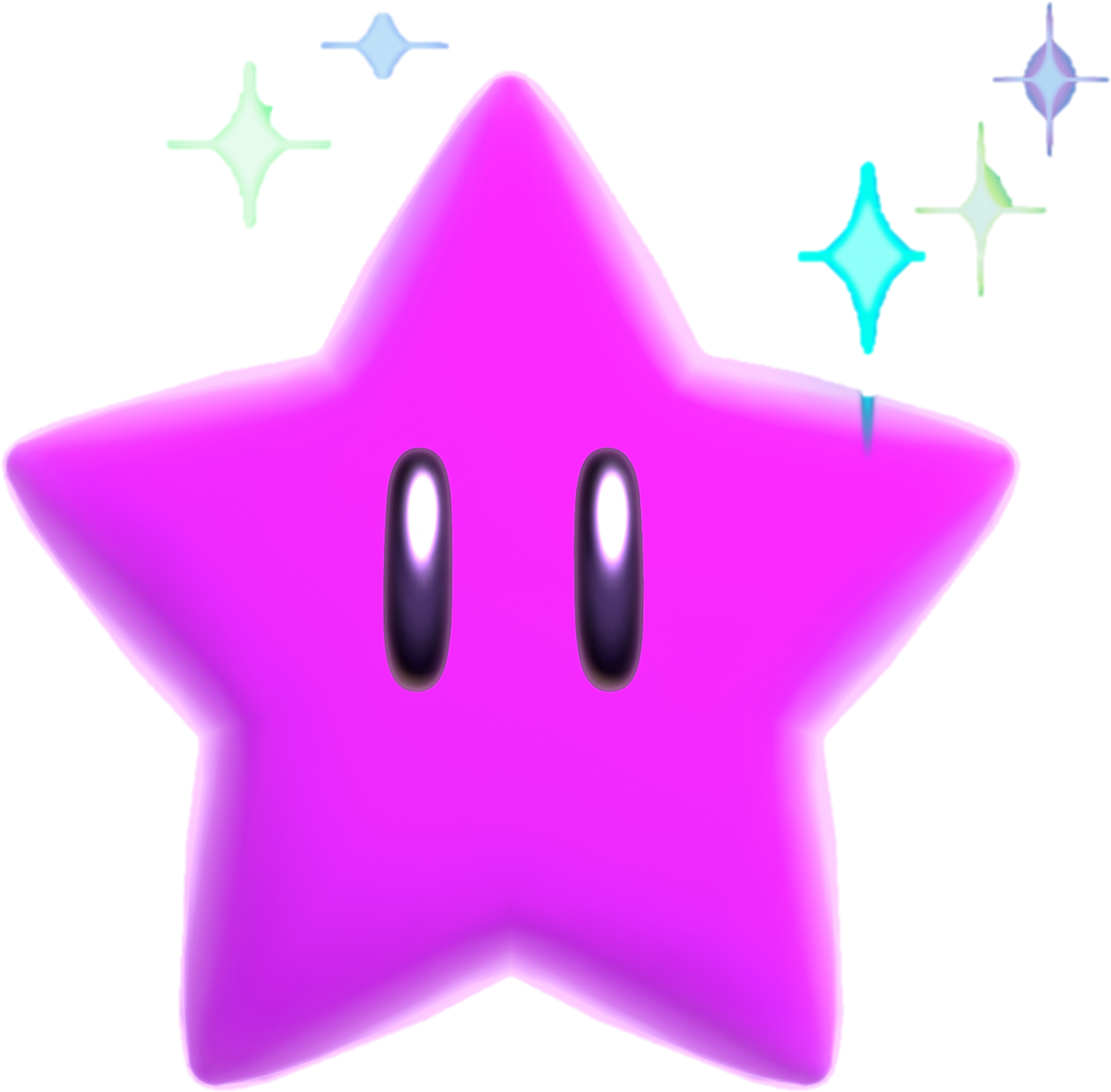 pink star, animated star, cartoon star, whimsical design, Mario Star PNG