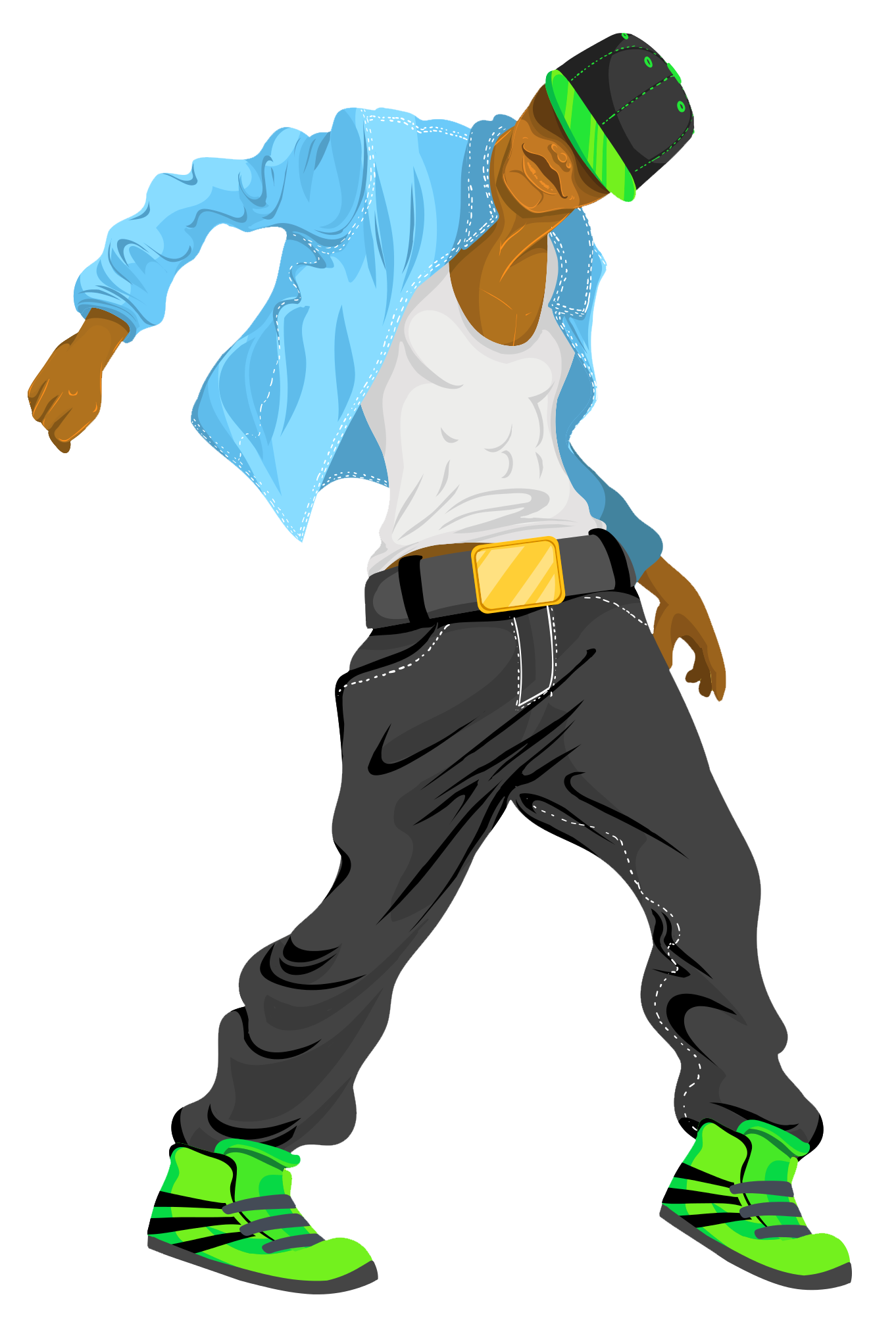 dance illustration, urban style, hip hop dancer, animated character, Dance PNG