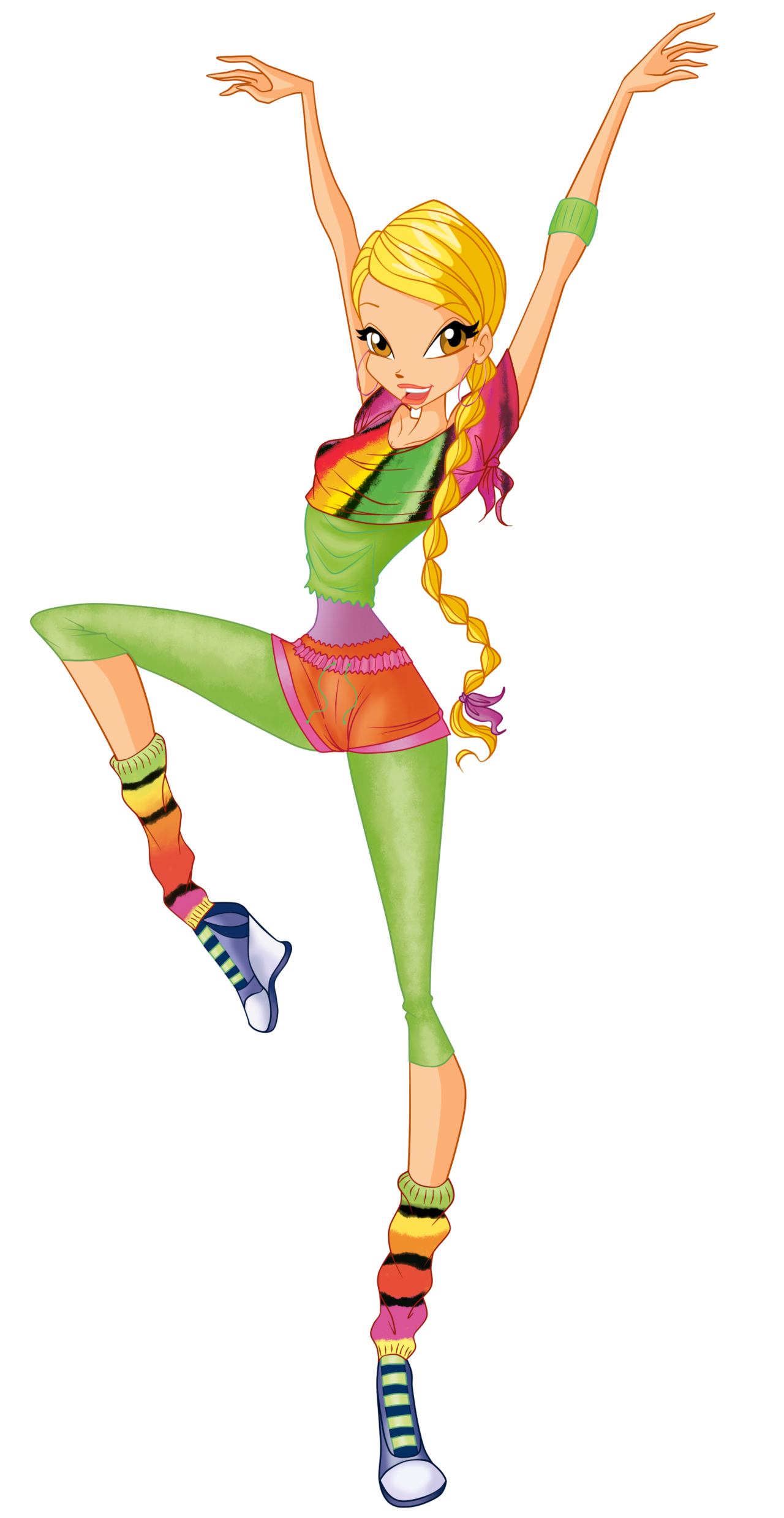 colorful dance outfit, energetic character, vibrant fitness apparel, animated dancer, Dance PNG