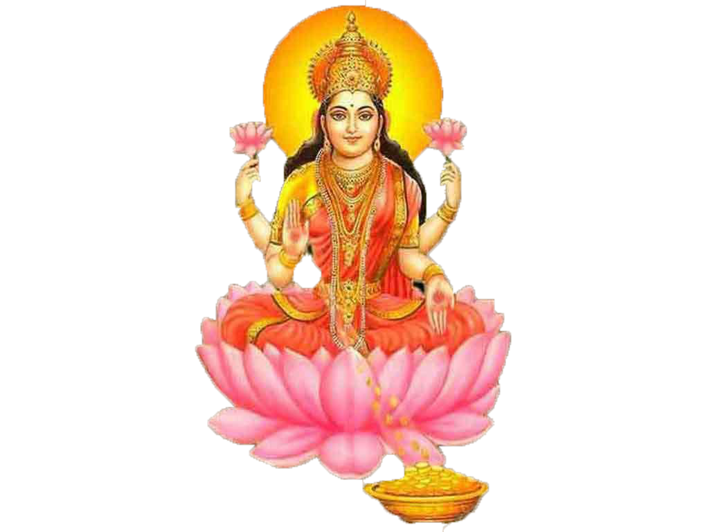 Hindu goddess Lakshmi, prosperity symbol, lotus flower, divine abundance, Lakshmi PNG