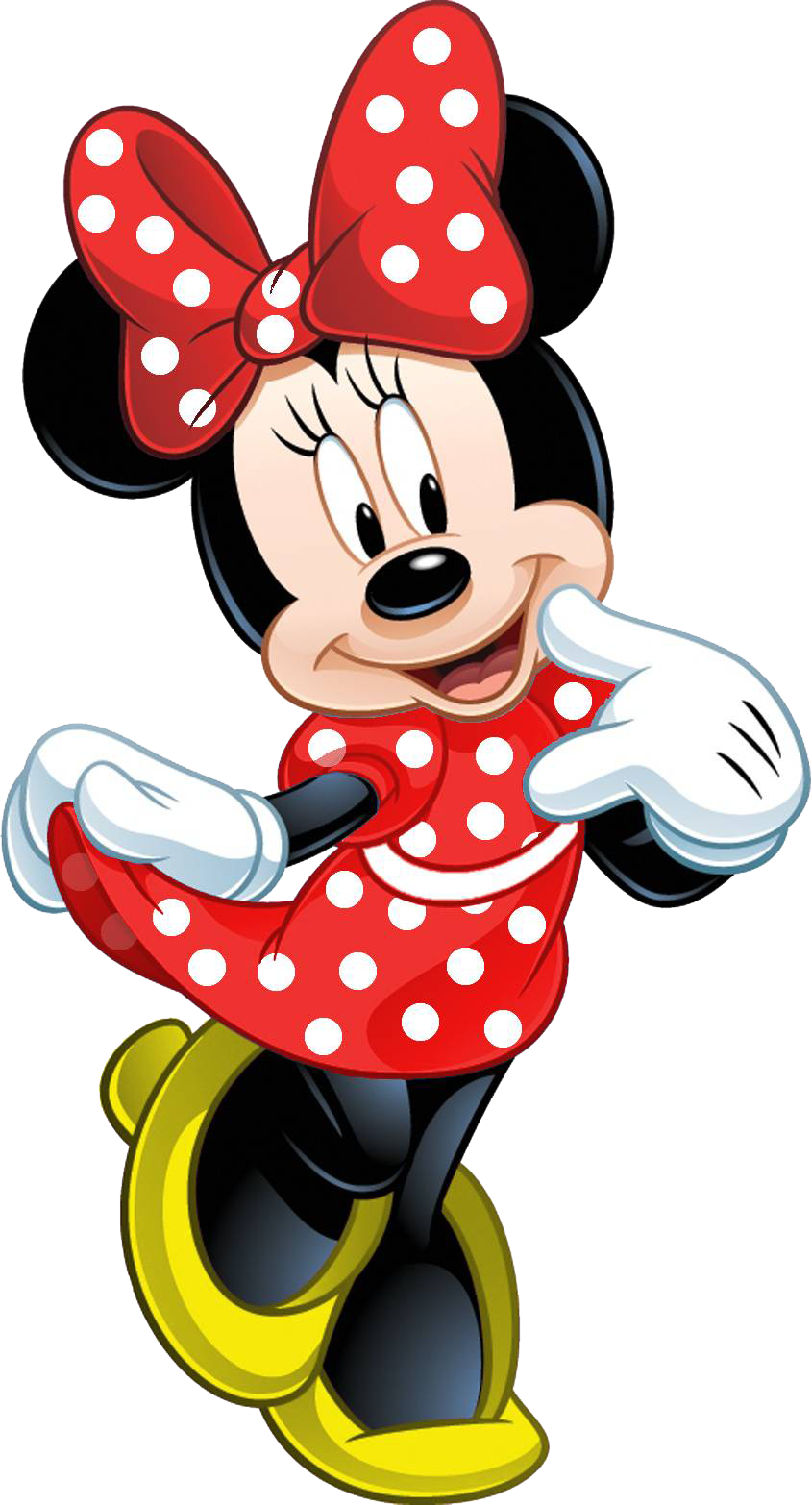 Minnie Mouse, animated character, Disney icon, polka dot dress, Minnie Mouse PNG