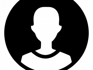 black minimalist user avatar, profile icon, user silhouette, avatar online presence, Profile PNG