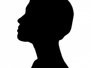 silhouette profile, human head outline, side view face, minimalist design, Profile PNG