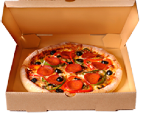 Pizza In Box Png (500x500), Png Download