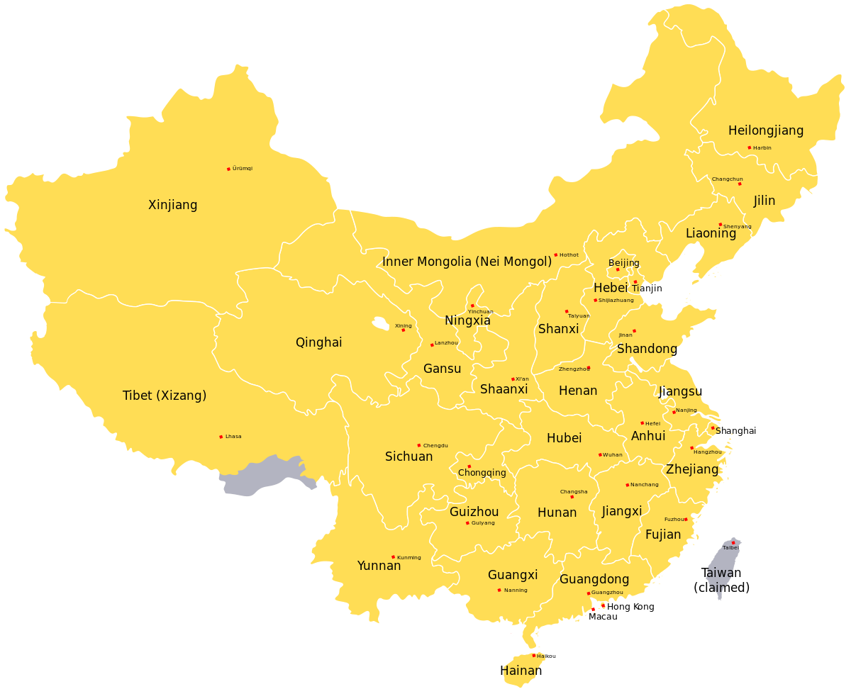 Download China Map - Full Size PNG Image - PNGkit