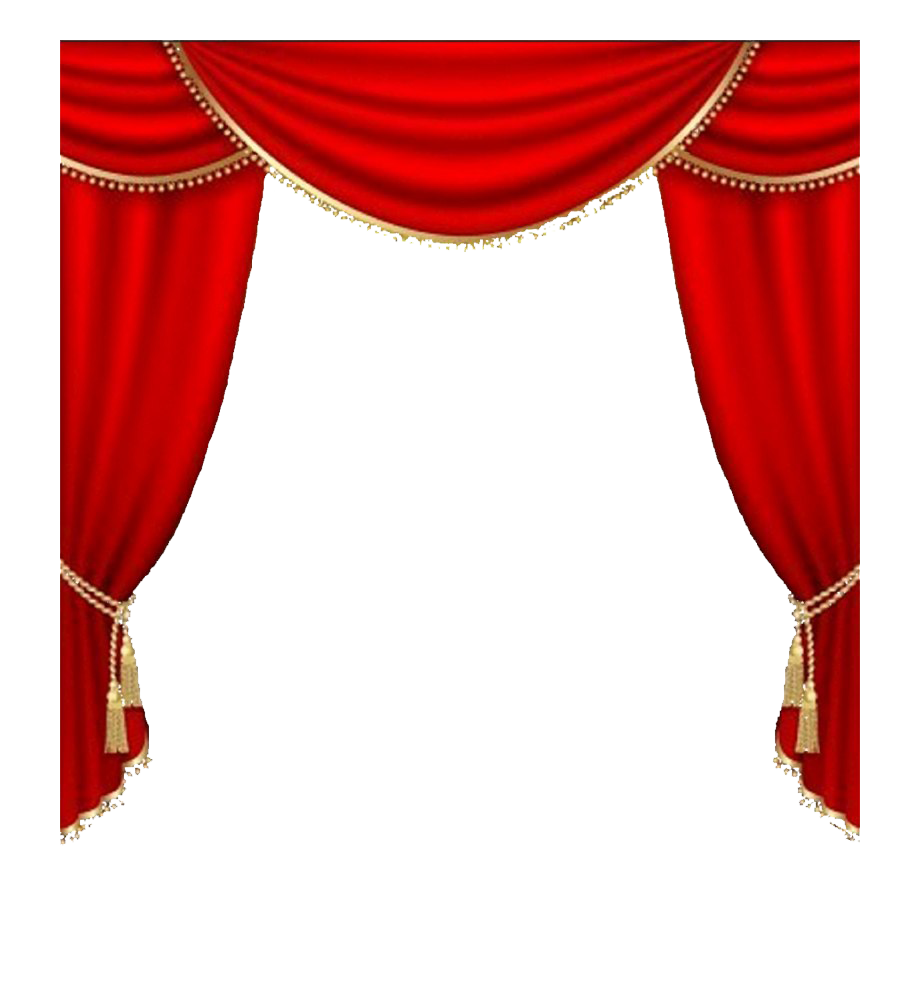 Red Curtain, Stage Drapery, Theatrical Fabric Free PNG