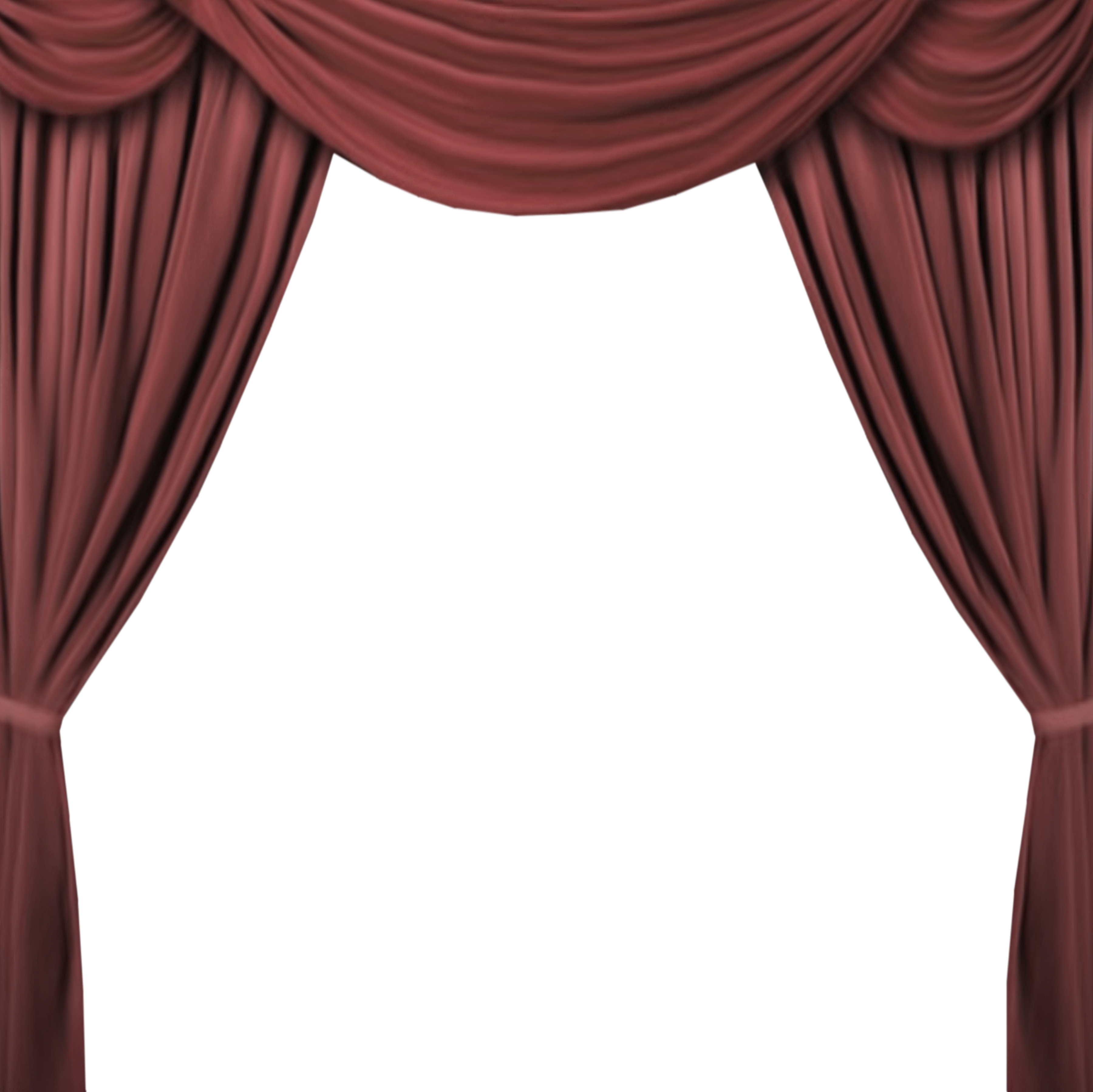 Red Curtain, Theater Drapes, Stage Decor Free PNG