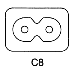 iec c8 plug or socket drawing