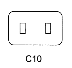 iec c10 plug drawing