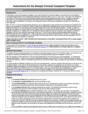 Resident complaint form template - criminal case drafting format pdf