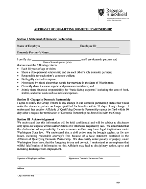 Affidavit Of Personal Relationship Sample