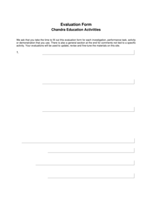 Assessment in tagalog sample - Chandra Education Activities Evaluation Form