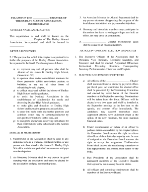 Nonprofit bylaws template word - 3 An Associate Member or Alumni Supporter shall be - dudleypride