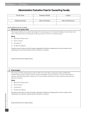 Barangay blotter report sample - Administrative Evaluation Form for Counselnig Faculty - aft1521