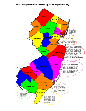 New Jersey Area Code Map