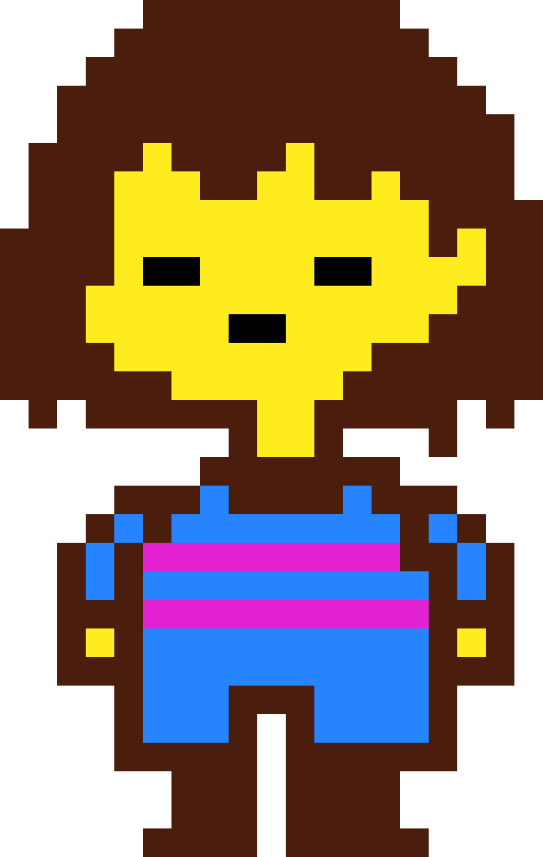 Pixilart - Undertale Sprite: Frisk by Daemon-chan