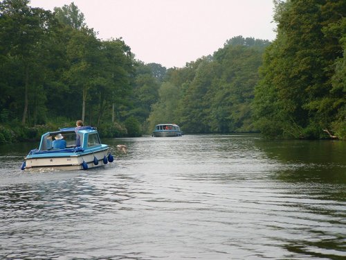 Boats on the Norfolk Broads, Norfolk.