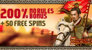 Royal Ace Online Casino - No Rules 200% Bonus + 50 Free Spins on Zhanshi Slot