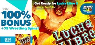 Sloto Cash Casino - 100% Bonus Code + 75 Free Spins on Lucha Libre