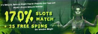 BoVegas Casino - 170% Deposit Bonus Code + 35 Free Spins on Voodoo Magic