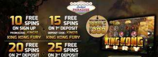 Jackpot Paradise Casino - Exclusive 70 Free Spins + 100% Welcome Bonus up to £€$200