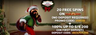 Jackpot Paradise Casino - Exclusive 20 No Deposit Free Spins + 100% Welcome Bonus up to £€$200