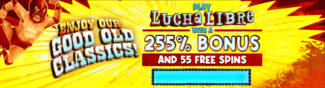 Grand Fortune Casino - 255% Deposit Bonus + 55 Free Spins on Lucha Libre