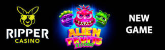 Ripper Casino - 15 No Deposit Free Spins on Alien Fruits