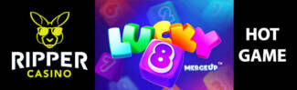 Ripper Casino - 25 No Deposit Free Spins Bonus Code on Lucky 8 Merge Up