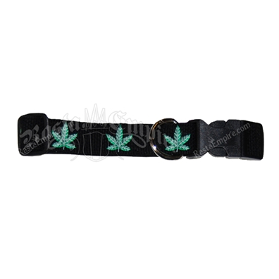 Pot / Weed Leaf Dog Collar