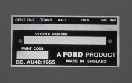 Ford chassis plate stamping #8