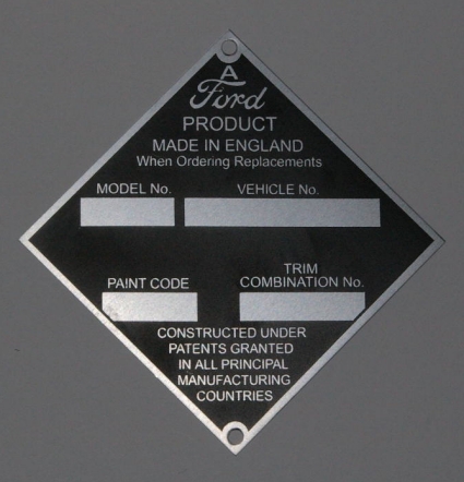 Ford chassis plate stamping #5