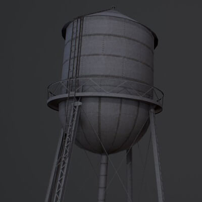 Water Tower 3D Model