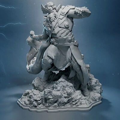 King Thor Statue