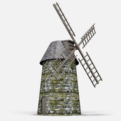 Old Windmill 3D Model