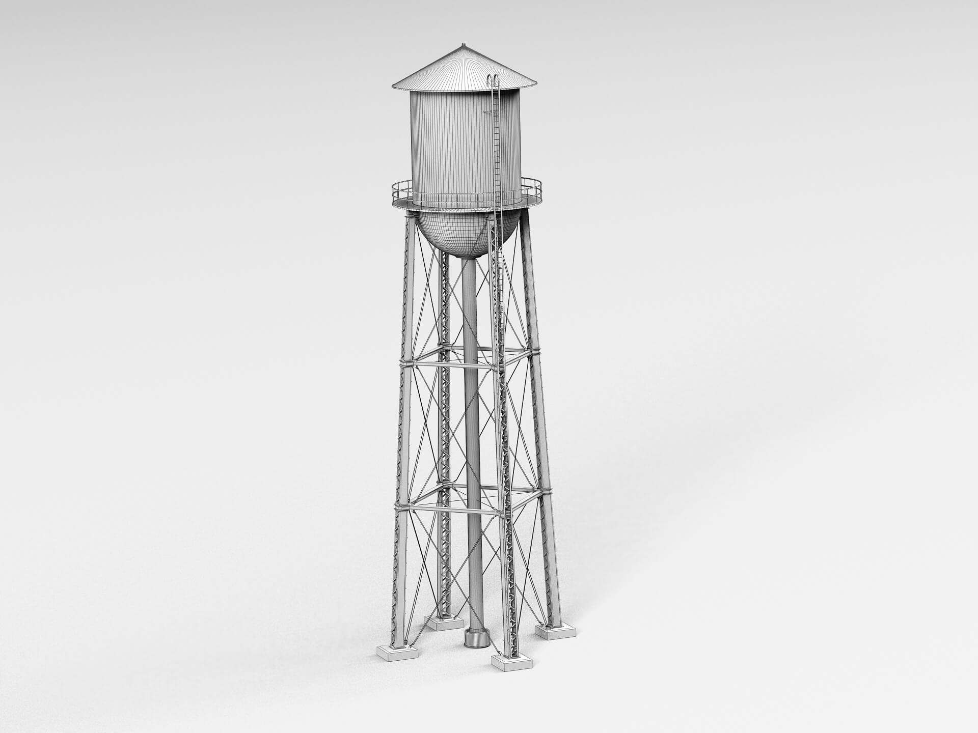 Old Water Tower 3D Model