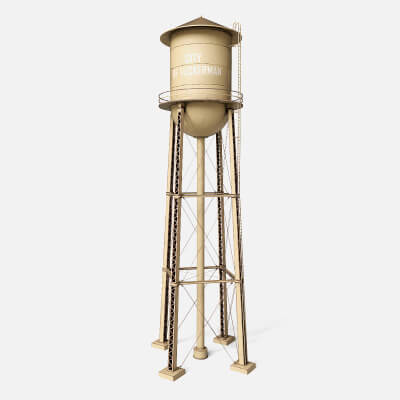 Old Water Tower 3D Model