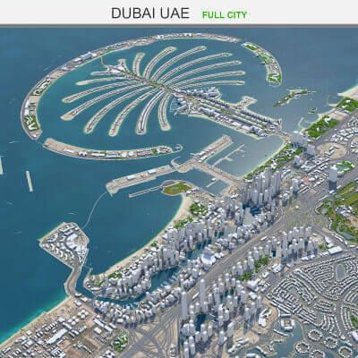 Dubai UAE 80km 3D Model