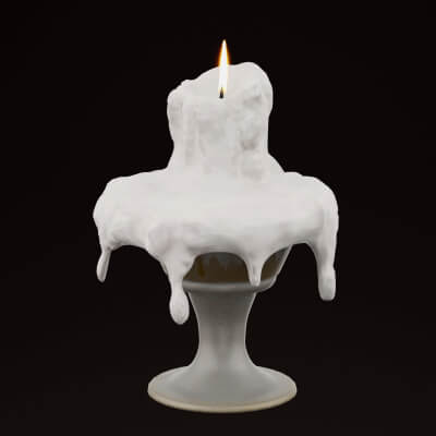 Melted Candle 3D Model