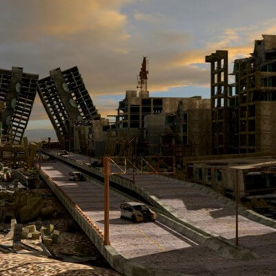 Zombie City 3D Model