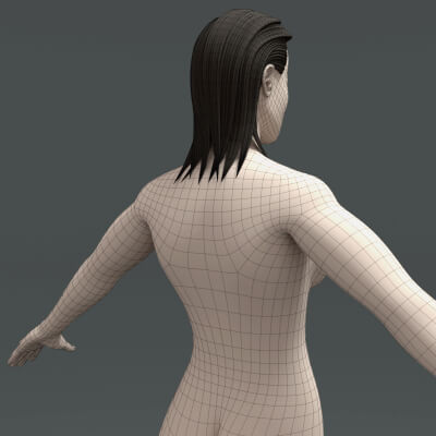 Natural Female Base Mesh 3D Model