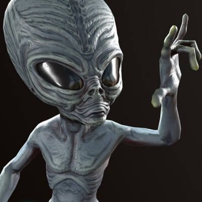 Alien Gray 3D Model