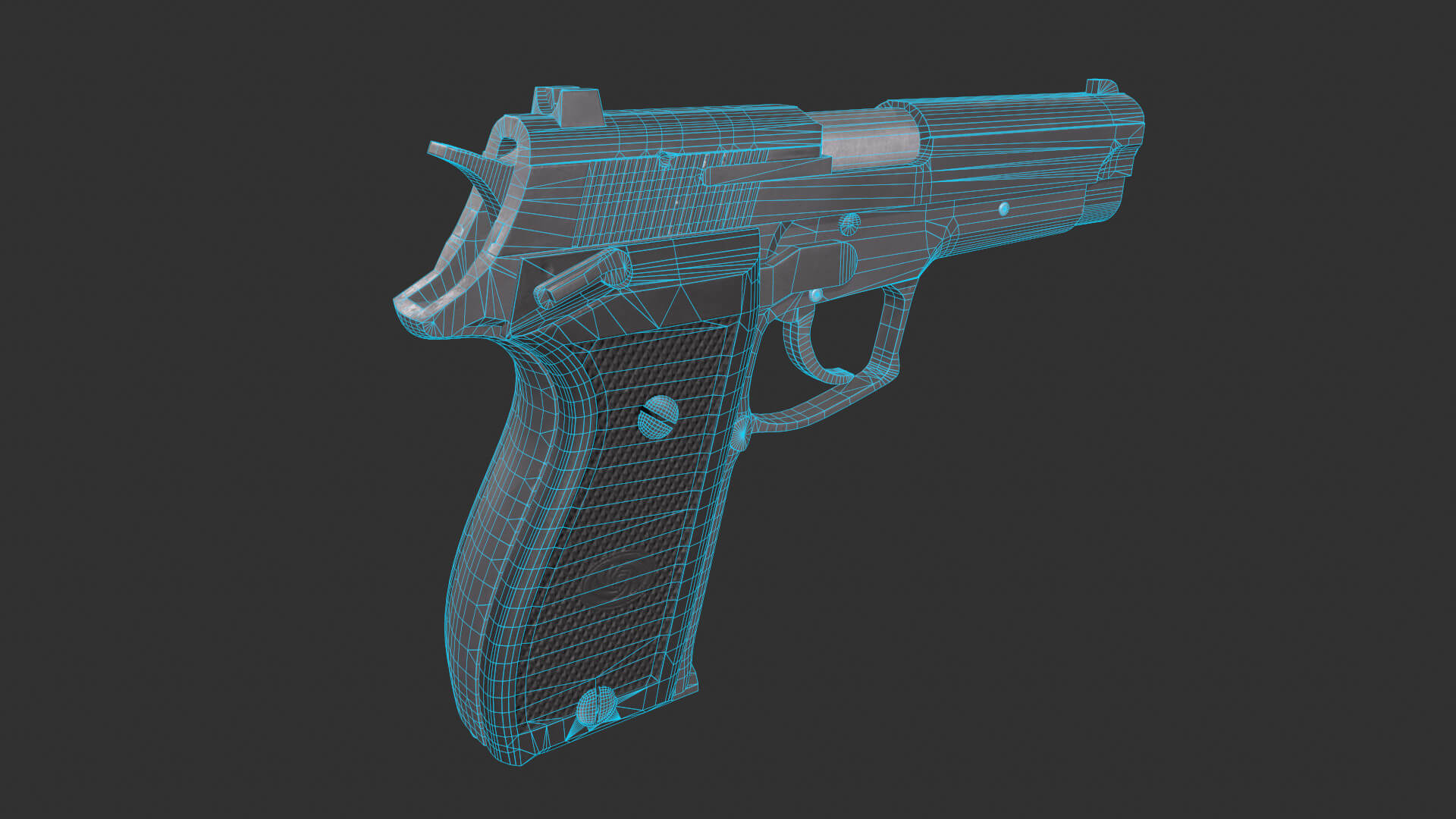 DP51 Semi-Automatic Pistol 3D Model