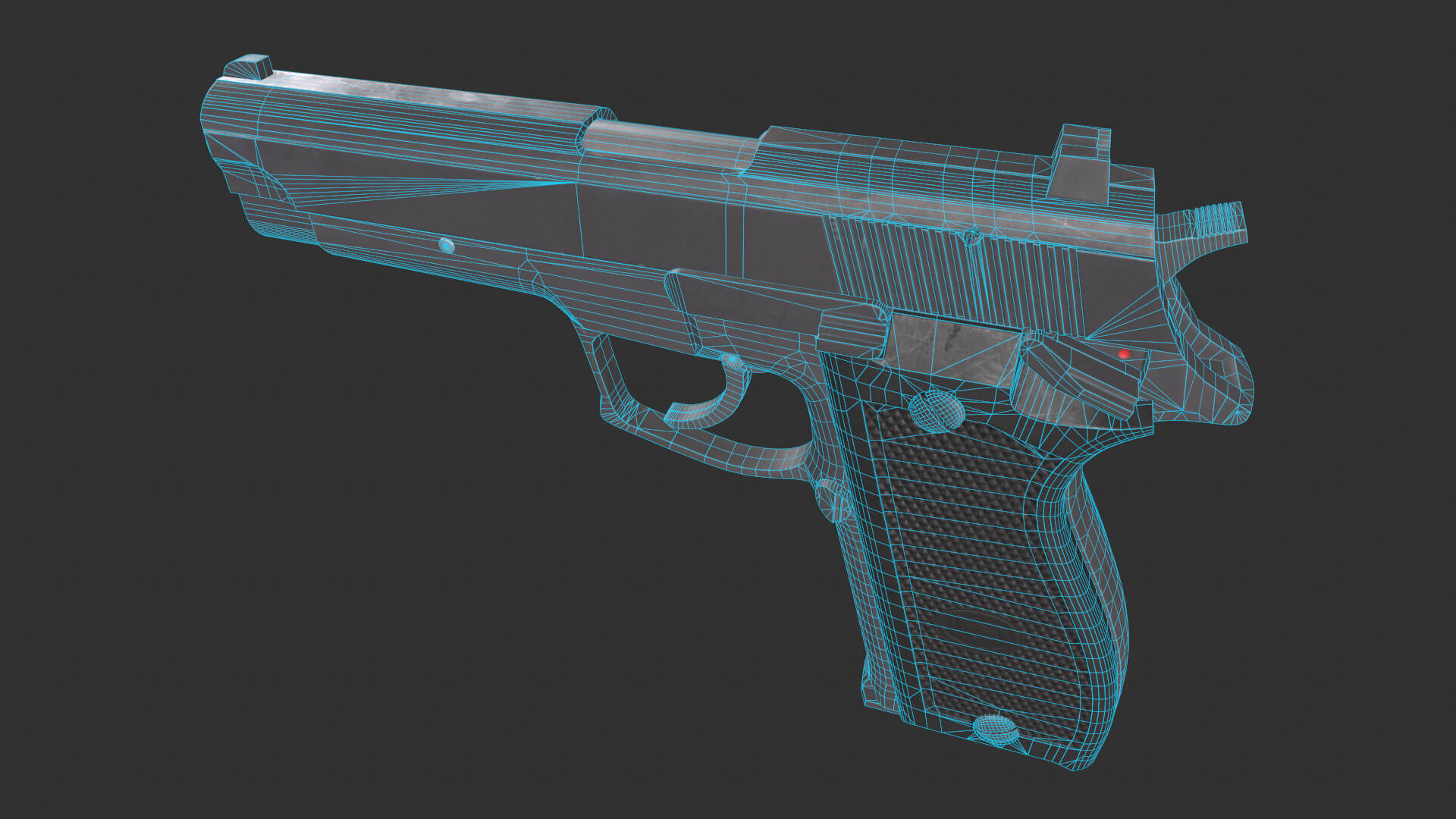 DP51 Semi-Automatic Pistol 3D Model